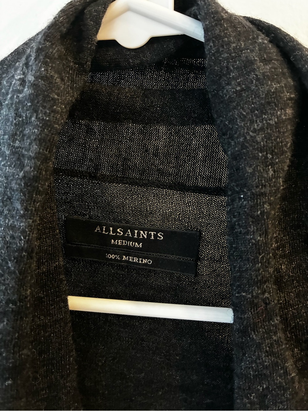 All Saints Merino Open-Front Cardigan - Picture 2 of 3
